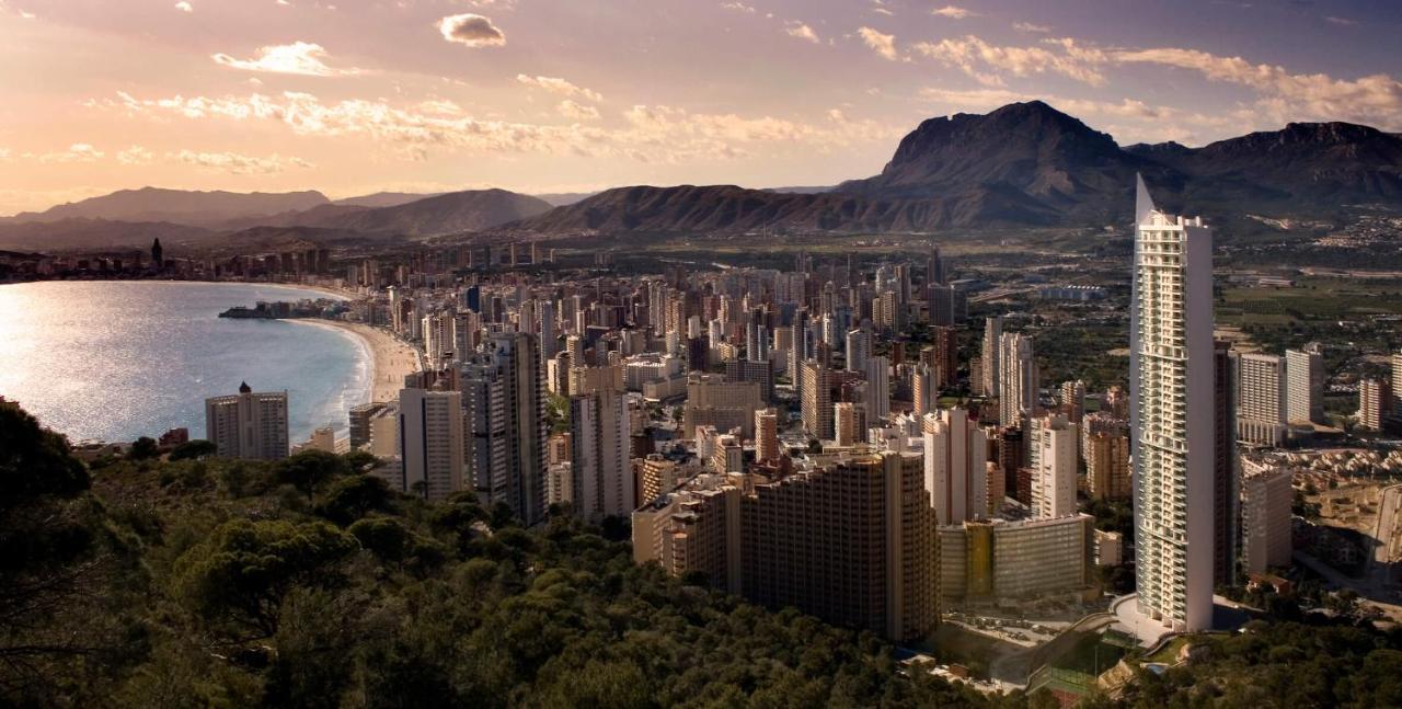 Апартаменты Skyline 37 Terraza Con Vista Al Mar Бенидорм Экстерьер фото