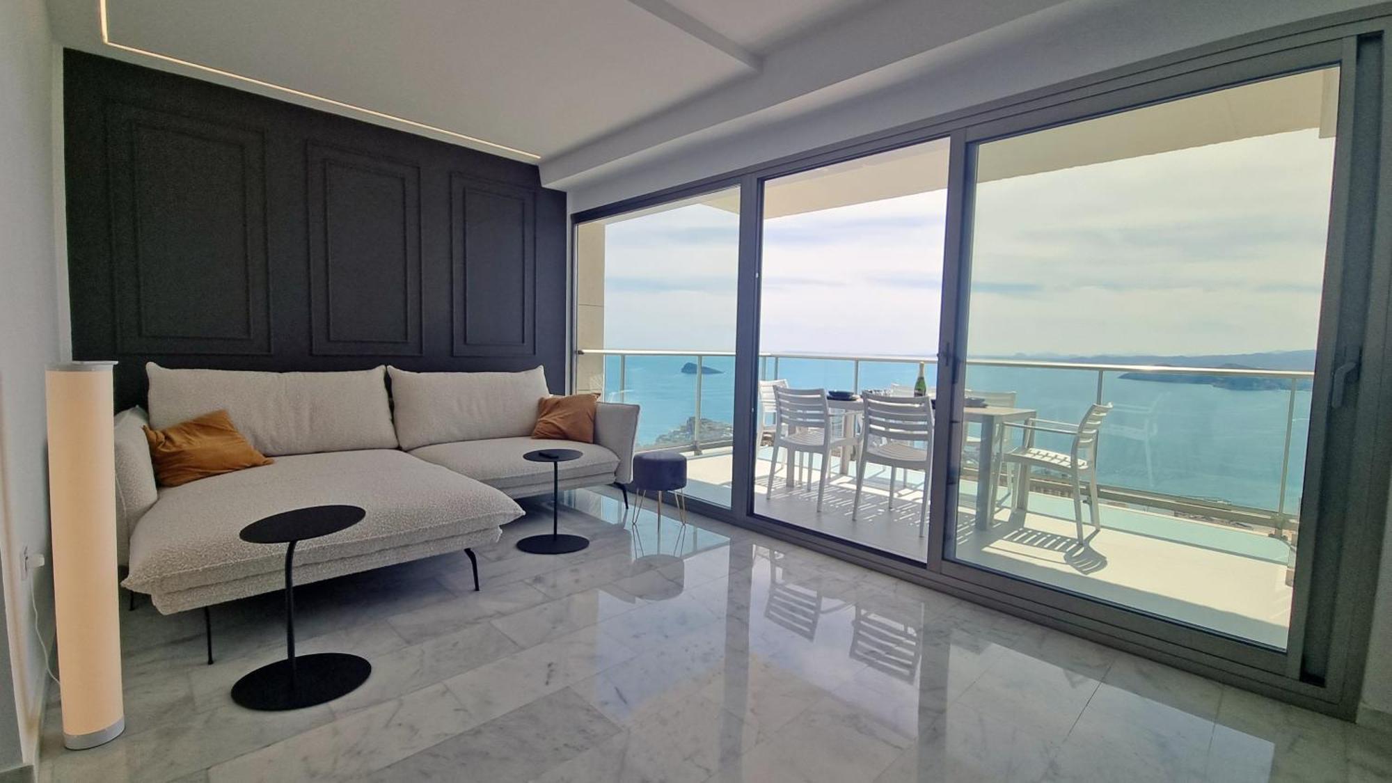Апартаменты Skyline 37 Terraza Con Vista Al Mar Бенидорм Экстерьер фото