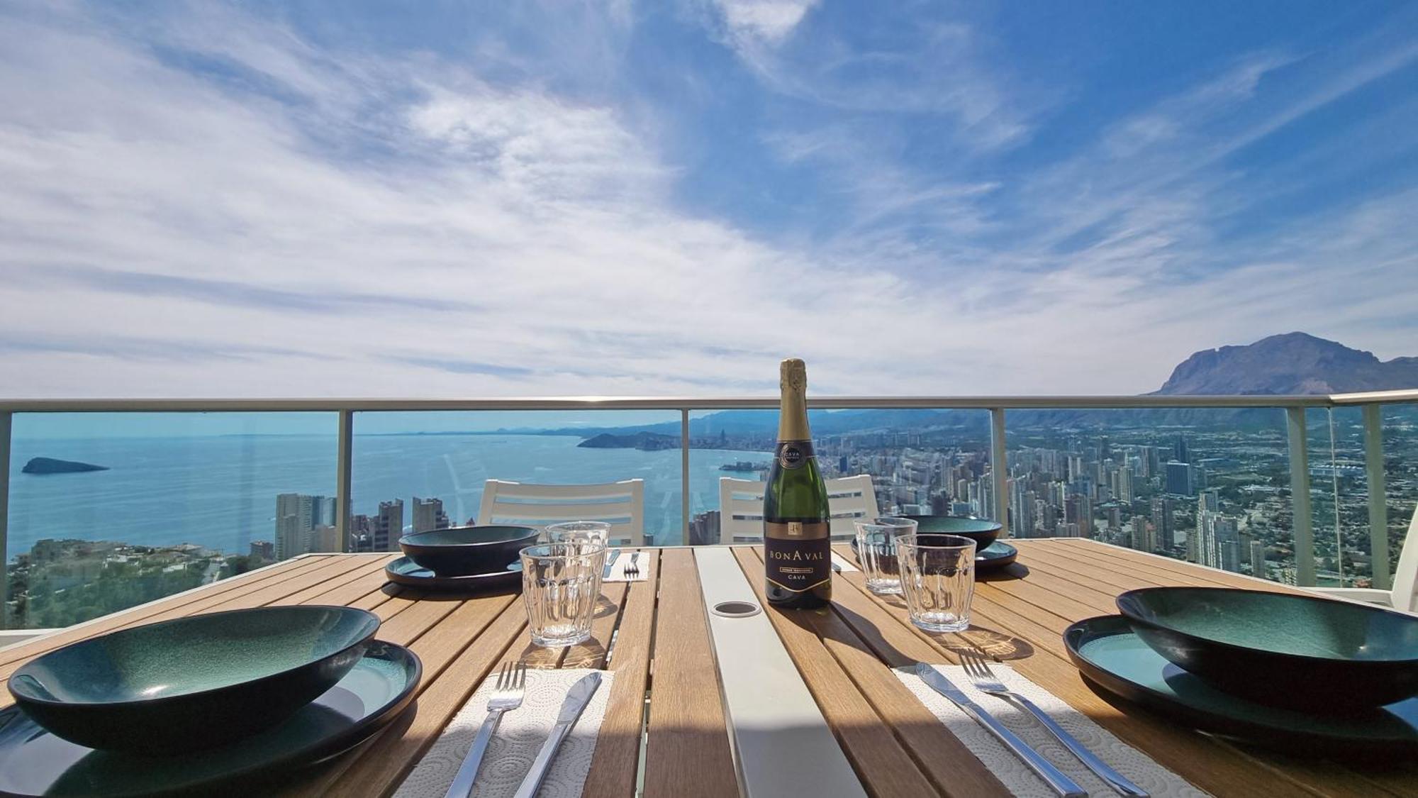 Апартаменты Skyline 37 Terraza Con Vista Al Mar Бенидорм Экстерьер фото